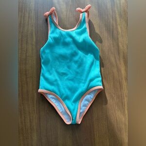 Cat & Jack Aqua and Coral Swimsuit